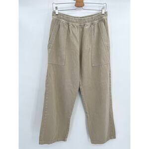 Jungmaven Ocean Pant Sz L Canvas Tan Twill Cotton Hemp High Waist Slouchy